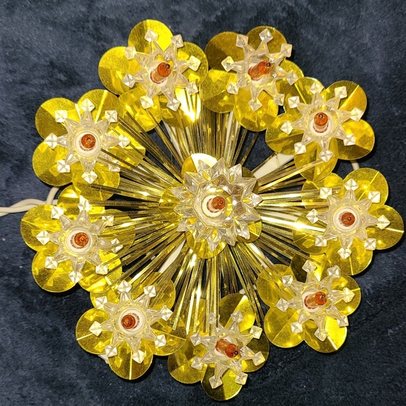 6" Gold 10 Light Christmas Tree Topper